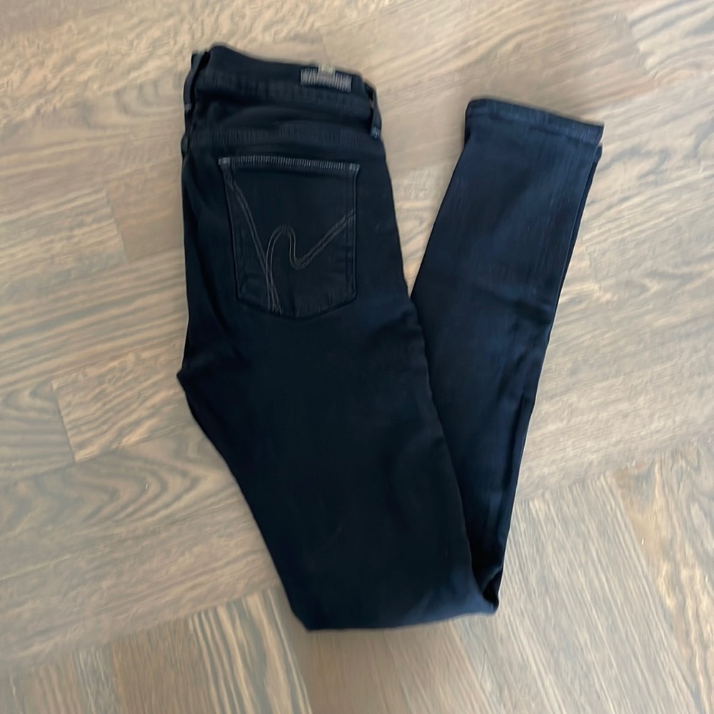 Dark Black Citizens of Humanity Denim Leggings